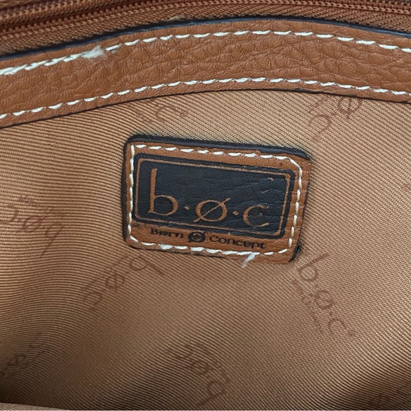 BOC Purse Born Concepts Brimfield Shopper Tote Faux Leather Bag Cream Brown - Picture 4 of 10